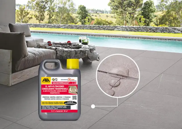 Protector para construir terraza elevada de obra, ideal para proteger contra grietas y fisuras en exteriores.