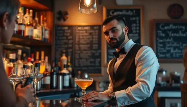 Ile zarabia barman w hotelu w Polsce? Mediana, napiwki i realne stawki.