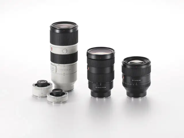 Obiektywy Sony FE 2.8/70-200 GM OSS, FE 2.8/24-70 GM, FE 1.4/85 GM oraz telekonwertery Sony E 1.4x i 2x.