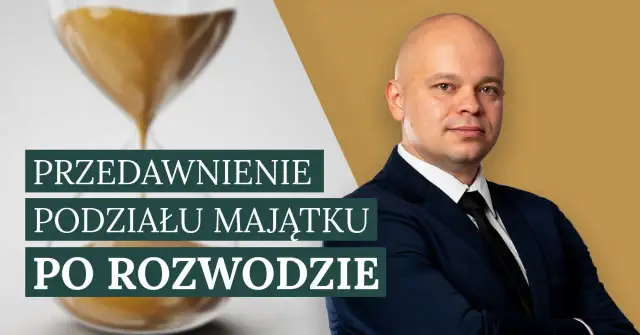 Klepsydra i mężczyzna w garniturze. Temat: jak długo po rozwodzie można ubiegać się o podział majątku.
