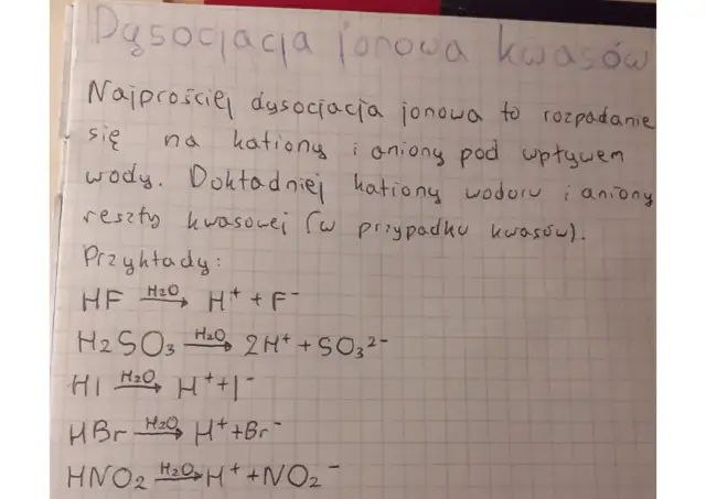 Dysocjacja jonowa kwasów i zasad: Opanuj równania krok po kroku