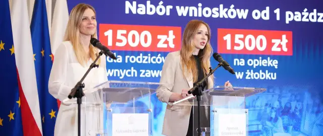 Agnieszka Dziemianowicz-Bąk w Ministerstwie Pracy ogłasza ważne decyzje o 1500 zł na opiekę w żłobku.