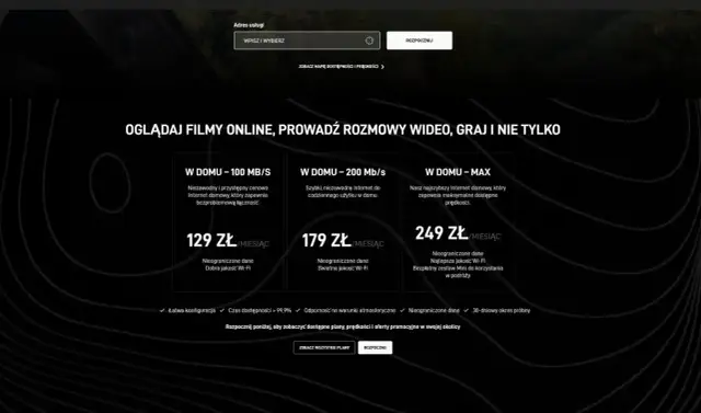 Szybki internet muska w domu: 100, 200 Mb/s lub MAX. Oglądaj filmy, graj, pracuj bez ograniczeń. Sprawdź ofertę!