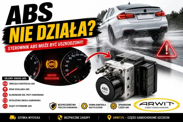 Awaria ABS? Kontrolka świeci, hamowanie wydłużone. Sterownik ABS może być uszkodzony. Sprawdź objawy i zadbaj o bezpieczeństwo.