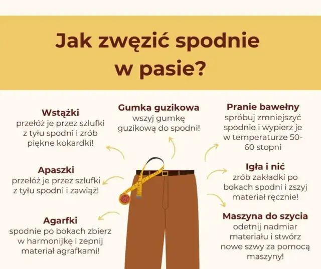 Jak zwęzić spodnie w pasie: Szybkie triki i metody DIY (do 70 znaków)