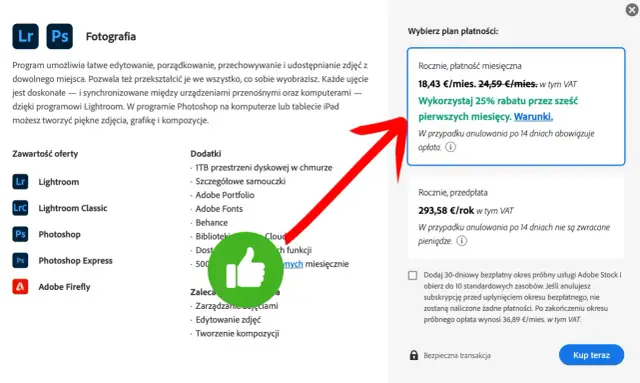 Photoshop miesięcznie - Ile kosztuje i który plan wybrać w 2026?