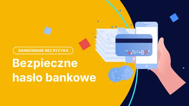 Bankowanie bez ryzyka. Bezpieczne hasło bankowe to klucz do ochrony Twoich finansów. Ilustracja pokazuje kartę, telefon i monety.