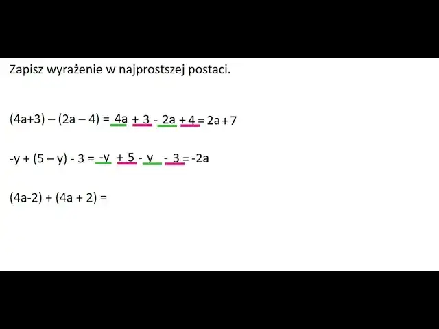 Jak uprościć wyrażenia algebraiczne i zapisać je w najprostszej postaci