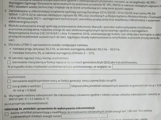 Dokument dotyczy zgłoszenia mikroinstalacji Tauron. Opisuje wymagania techniczne i procedury przyłączenia do sieci.