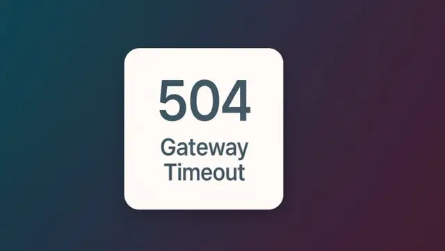 Błąd 504 Gateway Timeout. Serwer nie otrzymał odpowiedzi od bramy.