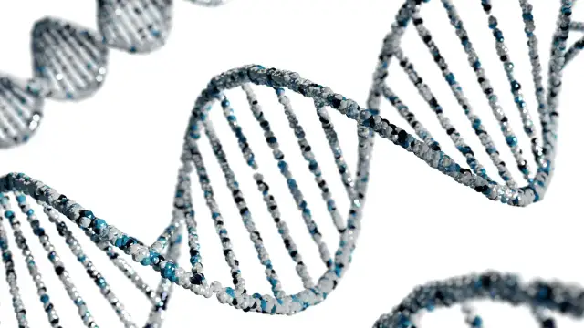 Struktura DNA, symbolizująca dziedziczność. Czy BPD jest dziedziczne? Genetyka może mieć wpływ na predyspozycje.