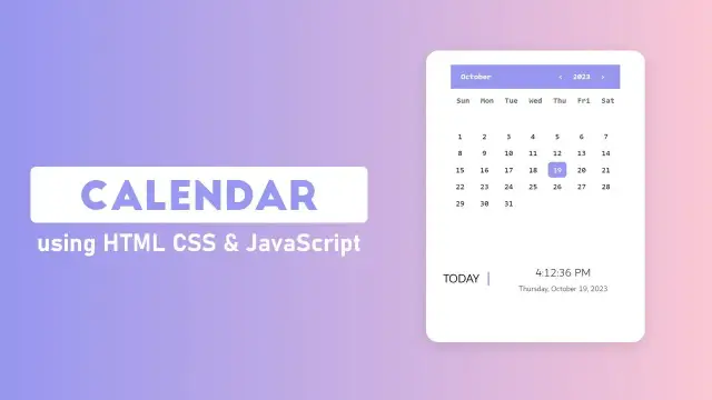 Kalendarz w HTML, CSS, JS: stwórz interaktywną wersję krok po kroku