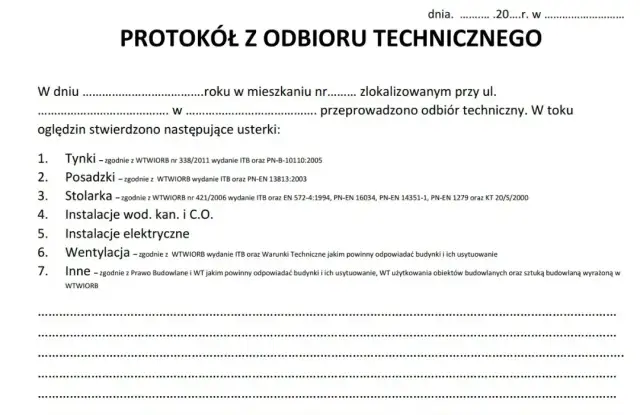 Odbiór mieszkania od dewelopera: lista kontrolna i prawa nabywcy