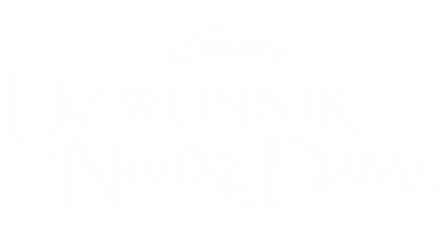 Napis "Dzwonnik z Notre Dame" w stylu Disney.