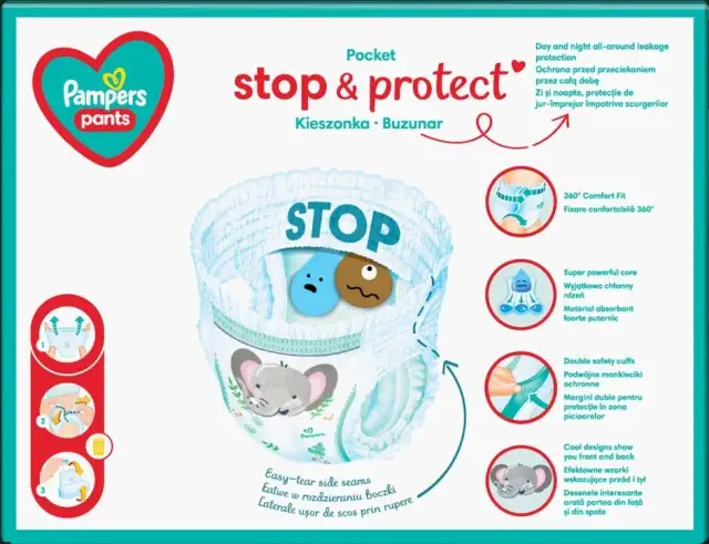 Pasek z tyłu Pampers Pants – po co go używać przy zmianie pieluch?