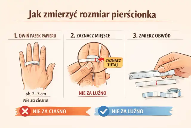 Jak sprawdzić rozmiar pierścionka? Uniknij pomyłek!