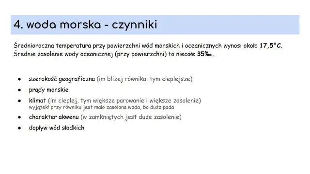 Co wpływa na zasolenie wód? Poznaj kluczowe czynniki