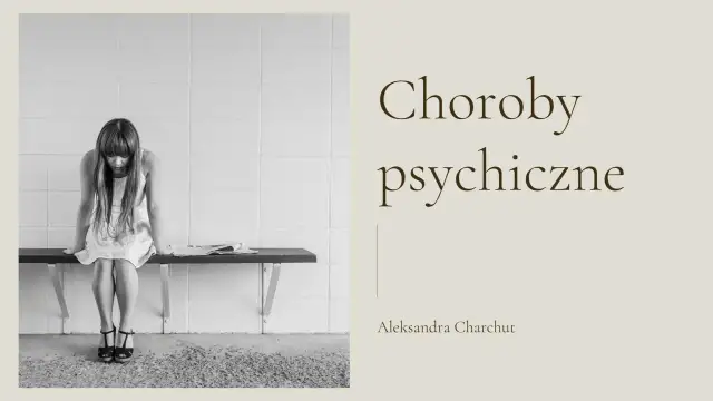 Smutna dziewczyna siedzi na ławce, symbolizując najczęstsze choroby psychiczne.