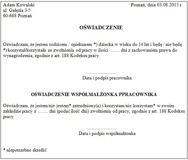 Ile opieki na dziecko w roku? Sprawdź, ile dni przysługuje rodzicom