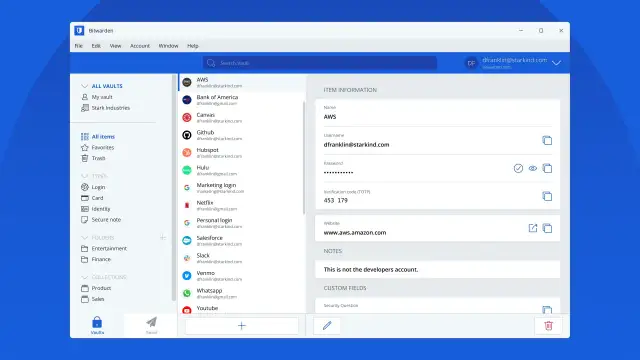Bitwarden – darmowy menedżer haseł, gdzie przechowujesz dane logowania do AWS, Netflix i innych.