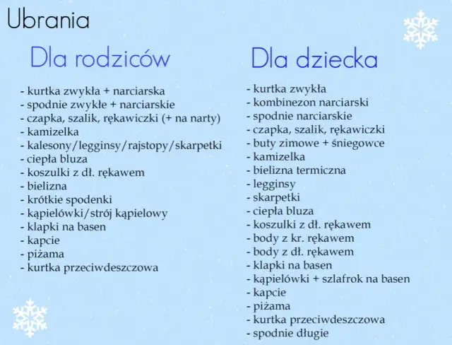 Zimowy wyjazd w góry z dzieckiem: kompletna lista pakowania