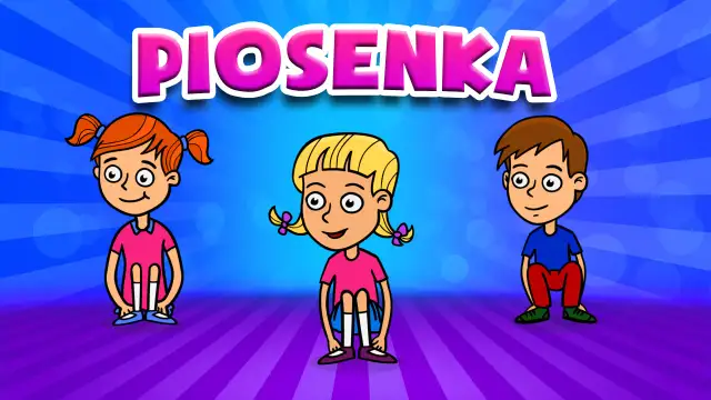 Dzieci śpiewają piosenkę: głowa, ramiona, kolana, pięty.