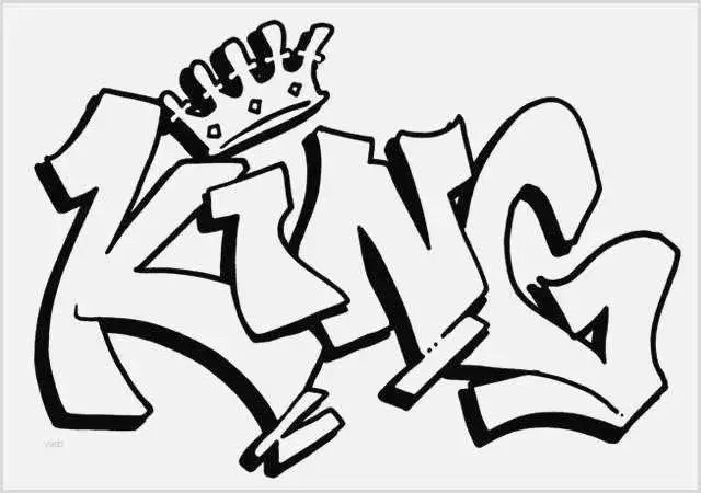 Graffiti Bilder zum Ausmalen & Drucken: Kostenlose Malvorlagen