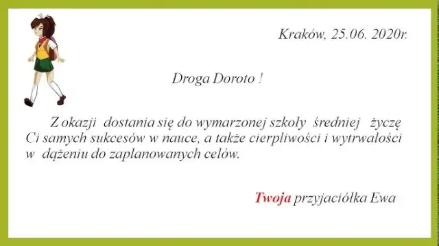 Jak napisać życzenia klasa 4 - przykłady i wzory na różne okazje