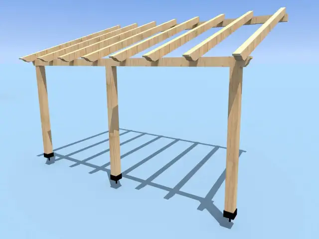 Estructura de madera para un porche. ¿Cuánto cuesta un porche así?