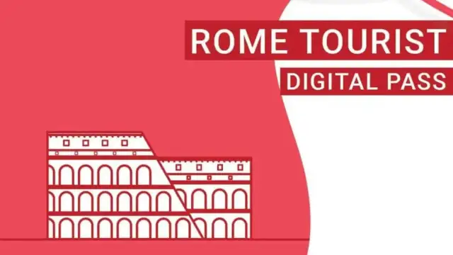 Koloseum na tle napisu "ROME TOURIST DIGITAL PASS". Twój bilet do Rzymu!