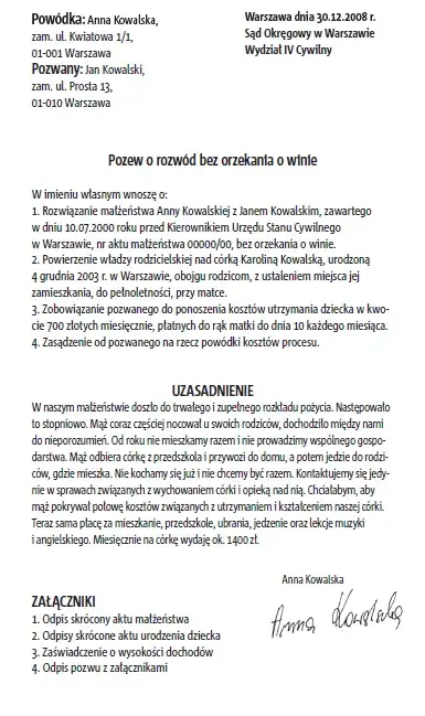 Jak napisać pozew rozwodowy bez orzekania o winie i uniknąć konfliktów