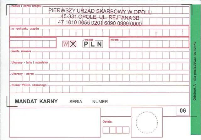 Jaki symbol formularza wpisać przy przelewie za mandat - poradnik płatności