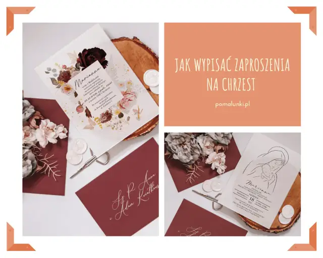 Jak wypisać zaproszenie dla matki chrzestnej na chrzest z sercem