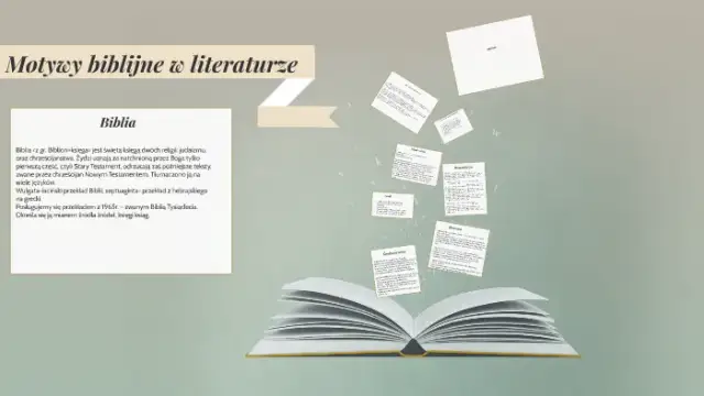 Motywy biblijne w literaturze: ich wpływ i znaczenie w twórczości