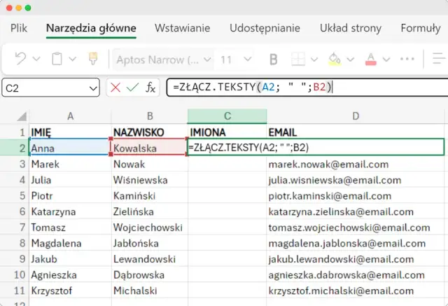 Jak łatwo podzielić tekst na kolumny w Excelu i uniknąć błędów