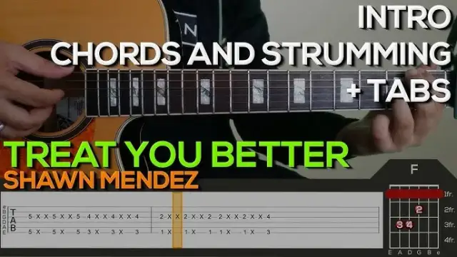 Jak zagrać treat you better chwyty na gitarę - łatwe akordy i tabulacje