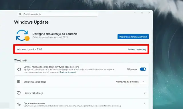 Dostępna aktualizacja Windows 11, version 25H2 do pobrania i zainstalowania.
