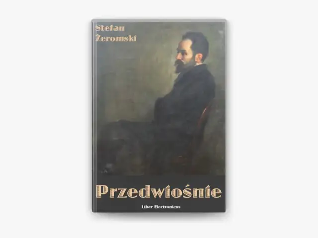 Portret Stefana Żeromskiego na okładce książki "Przedwiośnie".
