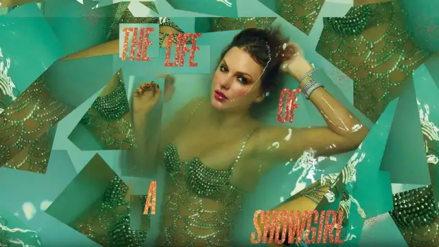 Taylor Swift w błyszczącym stroju w wannie, zapowiedź jej nowego albumu "The Life of a Showgirl".