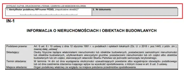 Jak wypełnić mieszkanie w formularzu IN-1 i uniknąć błędów