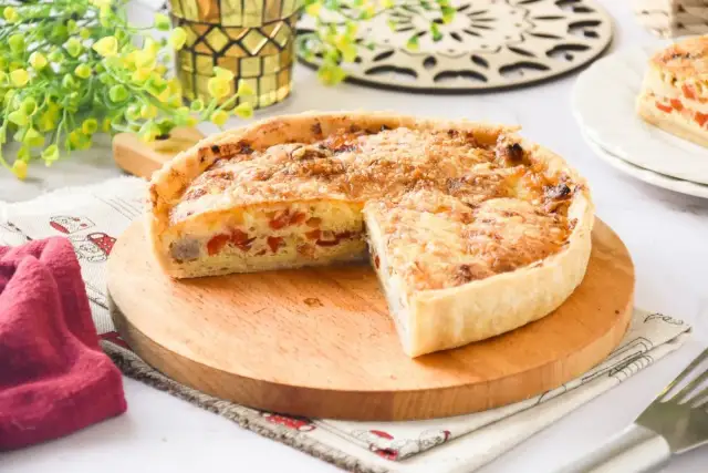 Quiche de pollo - Secretos para una base firme y relleno cremoso