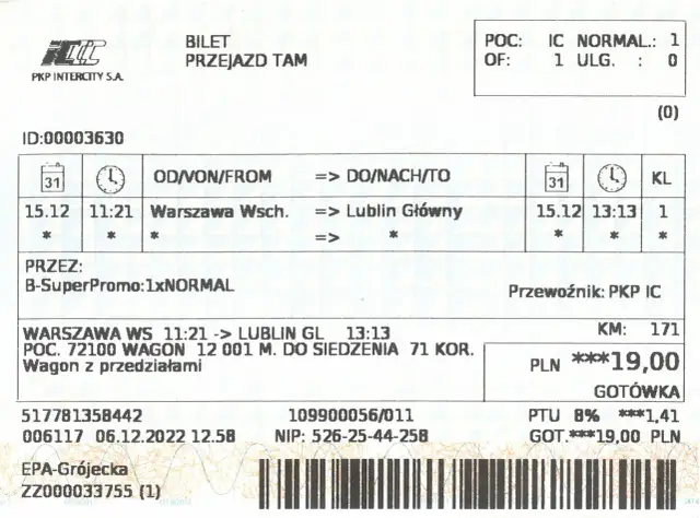 Bilet w pociągu PKP Intercity: Czy to możliwe? Uniknij kary!