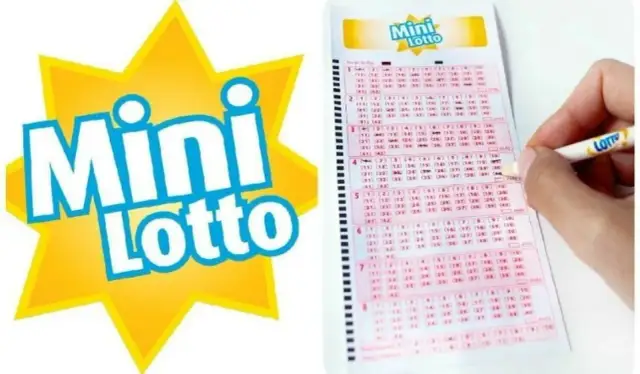 Ręka zaznacza liczby na kuponie Mini Lotto. Czy to będą wyniki wygrane w mini lotto?