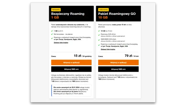 Pakiet roamingowy GO 10 GB na 15 dni, obejmuje m.in. Turcję. Idealny na wakacje, by mieć pewność łączności.