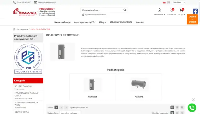 Bojlery elektryczne SPAWAK – dowiedz się, ile grzeje się woda w bojlerze. Oferta obejmuje modele pionowe i poziome.