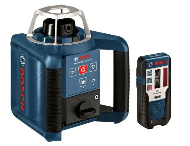 Niebieska poziomica laserowa Bosch GRL 300 HV Professional z pilotem LR 1 Professional.