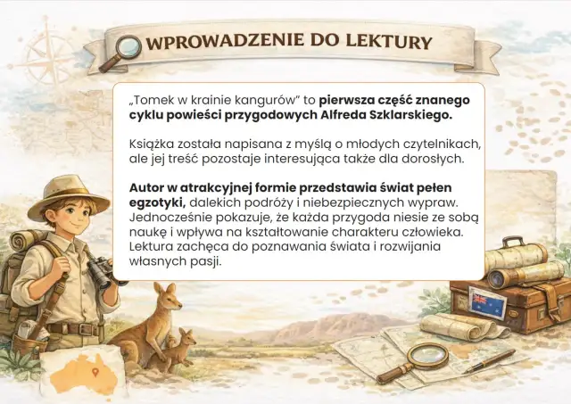 Streszczenie "Tomek w krainie kangurów" - przygody chłopca w Australii, pełne egzotyki i nauki. Lektura dla młodych i dorosłych.