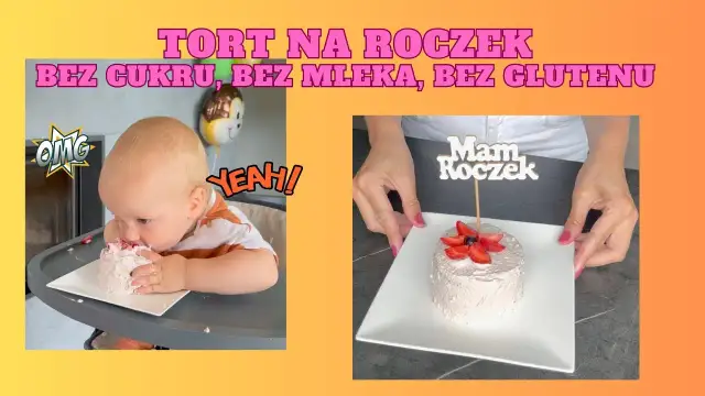 Tort na roczek: Jak upiec zdrowy tort bez cukru i alergenów?