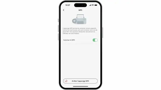 Écran d'un smartphone affichant les paramètres WPS. L'appairage WPS permet de connecter des appareils sans mot de passe WiFi.