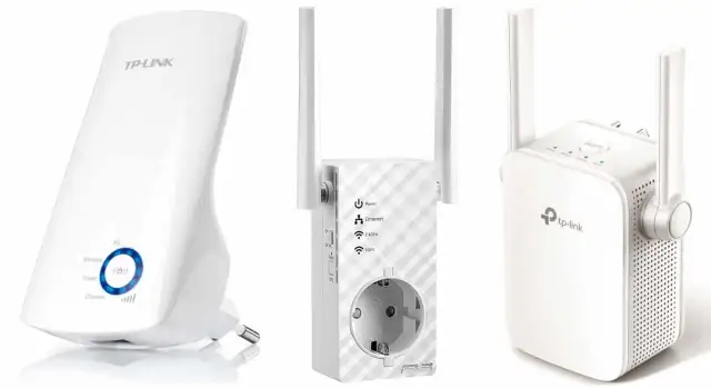 Trzy białe urządzenia, każdy wzmacniacz internetu, gotowe do poprawy zasięgu Wi-Fi w domu.